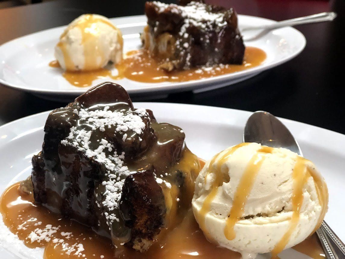 brownie and ice cream dessert from boxer barbeque